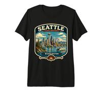 Viaggio in Famiglia a Seattle Washington a Seattle Maglietta Premium