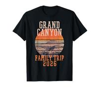 Viaggio in Famiglia al Parco Nazionale del Grand Canyon 2026 Tramonto retrò Maglietta