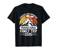 Viaggio in famiglia Montana 2025 Mountain Camping Adventure Travel Maglietta