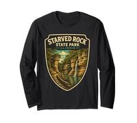 Viaggio in Famiglia Starved Rock Illinois Vacanza alla Roccia affamata Maglia a Manica