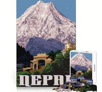 Viaggio in Nepal Puzzle da 1000 pezzi per adolescenti Esercizio intelligente Calma Tempo libero Bordi precisi Regalo di Natale raffinato (50x75cm)