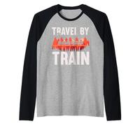 Viaggio in Treno Ingegnere Ferroviario Locomotive a Vapore Treno Maglia con Maniche Raglan