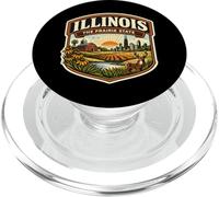 Viaggio memorabilia dei visitatori del souvenir dello stato della prateria dell'Illinois PopSockets PopGrip per MagSafe