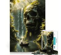 Viaggio nel Teschio della Giungla Puzzle da 1000 pezzi Gioco di costruzione Focus Incastro perfetto Attività gratificante per le giornate di pioggia (50x75cm)