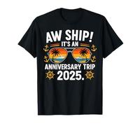 Viaggio per lanniversario della Nave AW 2025 Tour delle Vacanze in Coppia in Crociera Maglietta