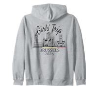 Viaggio Ragazze Bruxelles Belgio 2026 | Girls Travel Vacation Felpa con Cappuccio