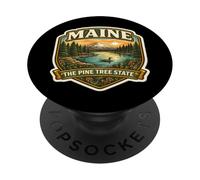 Viaggio ricordo dei visitatori del Maine The Pine Tree State PopSockets PopGrip Adesivo