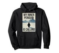 Viaggio Solitario del Pinguino nelle Montagne Felpa con Cappuccio