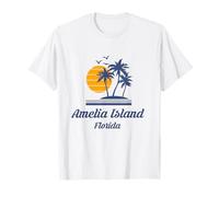Viaggio souvenir per le vacanze al mare di Amelia Island Florida FL Maglietta
