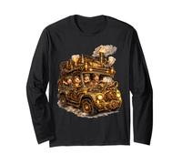 Viaggio su Strada per Famiglie Steampunk Maglia a Manica