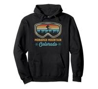 Viaggio sugli Sci a Monarch Mountain Colorado 70s Style Skiing Felpa con Cappuccio