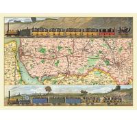 Viaggio Sulla Ferrovia Liverpool A Manchester 1830 Puzzle 690Mm X 480Mm