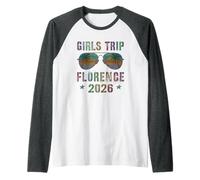 Viaggio Vintage per Ragazze Firenze 2026 Vacay Holiday Travel Maglia con Maniche Raglan