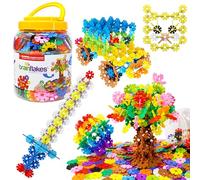 VIAHART Brain Flakes, Fiocchi di Neve Blocchi di Costruzione Educativa - 500 Dischi da imboccare, creativi, testati per la sicurezza dei bambini, un gioco STEM per ragazze e ragazzi