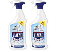 Viakal Anticalcare Spray Classico, Rimuove Fino al 100% Calcare, 2x 800ml | Elimina e Previene Macchie e Residui, Extra Brillantezza che Dura, Tecnologia Anti-Goccia, Ideale per le Superfici del Bagno