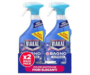 Viakal Spray Classico Con Tecnologia Anti-goccia, Il Numero Uno Per Il Tuo Bagno Contro Il Calcare E Le Macchie D'Acqua 800ml (Confezione da 2)