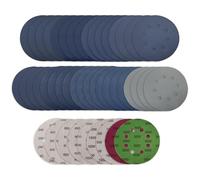 Viaky 36 dischi abrasivi da 125 mm, 8 fori da 12,7 cm, con gancio e anello per levigatrice orbitale, grana 240, 400, 600, 800, 1000, 1200, 1500, 2000, 3000, dischi per levigatrice orbitale per legno,