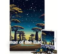 Viale dei Baobab, Madagascar - Puzzle per adulti da 1000 pezzi - Allenamento della concentrazione - Evasione consapevole - Incastri precisi - Regalo significativo (38x26cm)