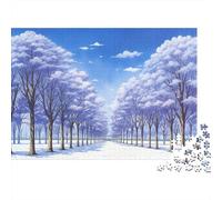 Viale dell'albero viola Jigsaw Puzzle Impossible 1000Pcs Forest Decorazione Per La Casa. Rilassamento E Intelligence Per Adulti E Ragazzi Da 14 Anni 1000pcs (75x50cm)