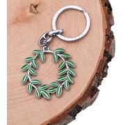 Viale Magico Corona di Alloro Portachiavi bomboniere Laurea Kit 10 Articoli in Diversi Modelli (Corona di Alloro Verde)