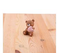 Viale Magico Dolce Orsetta con Cuore Rosa Statuina Kit 12 Bomboniere