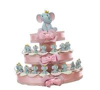 Viale Magico Elefantino Bimba Portachiavi con Corona Torta Bomboniere Nascita Pensierini Primo Compleanno Originali Bimba (Torta da 35 Pezzi)