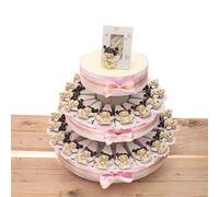 Viale Magico Torta Bomboniere Angelo con Cuore Bimba Calamita per Battesimo 35 fettine