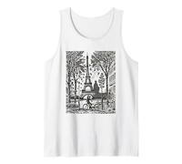 viale Parigi, a, Il, Torre Eiffel, in, Francia Woodblock Francese Canotta