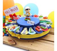 VialeMagico Torta Bomboniere Ragazzo Compleanno Portachiave Scarpetta Calcio Colorate 20 fettine