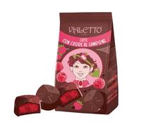 Vialetto Pralina di Cioccolato al Latte con Cuore Morbido al Lampone - ca 14 Praline, Confezione da 140 Grammi, Senza Glutine - Le Passioni di Lamberto