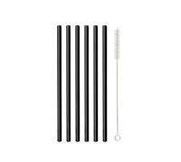 Vialli Design SET 6 cannucce in vetro nero 20 cm AMO 6599