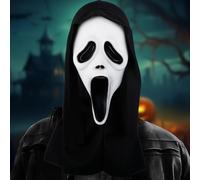 viallolipa Maschera Halloween Horror, Maschera Terrifier, Maschera Scary Movie, Maschere Halloween per Adulti Uomo Donna Festa in Costume Cosplay
