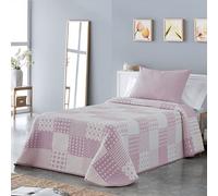 VIALMAN Copriletto Bouti Leggera Sofia 21 per letto matrimoniale da 135 cm | Copriletto per letto da 135 | Dimensioni copriletto 230 x 270 cm, colore rosa
