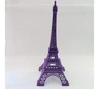 VIANAYA Parigi Torre Eiffel decorativa in metallo e vari colori - Dimensione media 30 cm (viola)