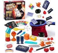 VIANBYE Kit magico per bambini, 24 in 1, trucchi magici, set con istruzioni video per un facile apprendimento, regalo di Natale di Halloween per bambini di età 6, 7, 8, 9, 10, 11, 12 anni, ragazzi e