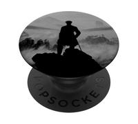 Viandante sopra il mare di nebbia Friedrich Arte Minimalizzata PopSockets PopGrip Adesivo
