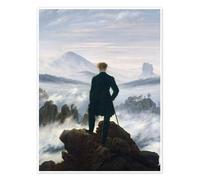 Viandante sul mare di nebbia Poster di Caspar David Friedrich 50 x 70 cm Quadri Decorazione per pareti