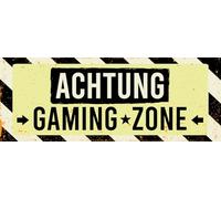 vianmo Insegna di latta 10x27 cm Achtung gaming zone Deco Regalo Insegna