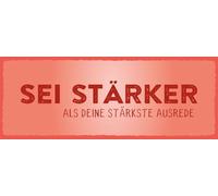 vianmo Insegna di latta 10x27 cm Sei stärker als deine Ausrede Rotes Deco Regalo Insegna