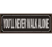 vianmo Insegna di latta 10x27 cm You´ll never walk alone Deco Regalo Insegna