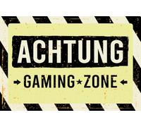 vianmo Insegna di latta 20x30 cm Achtung gaming zone Deco Regalo Insegna