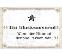 vianmo Insegna di latta 20x30 cm Glücksmoment Wenn der Himmel schöne Farben hat Deko Deco Regalo Insegna