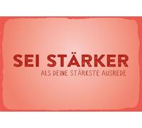 vianmo Insegna di latta 20x30 cm Sei stärker als deine Ausrede Rotes Deco Regalo Insegna