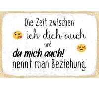 vianmo Insegna di latta 20x30 cm zwischen ich dich auch und du mich auch Beziehung Deco Regalo Insegna