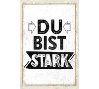 vianmo Insegna di latta 30x20 cm du bist stark Deco Regalo Insegna