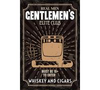 vianmo Insegna di latta 30x20 cm Real men gentlemen´s elite club Deco Regalo Insegna