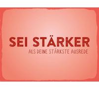 vianmo Insegna di latta 30x40 cm Sei stärker als deine Ausrede Rotes Deko Schild Deco Regalo Insegna