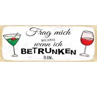 vianmo Insegna in legno 10x27 cm Frag mich nochmal wenn ich betrunken bin Deco Regalo Insegna