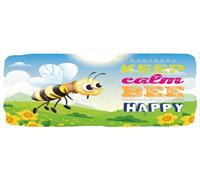 vianmo Insegna in legno 10x27 cm Keep calm bee happy Biene Wiese Deco Regalo Insegna