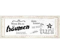 vianmo Insegna in legno 10x27 cm Wenn du es träumen kannst, kannst du es auch tun Deco Regalo Insegna